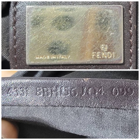 Authentic Fendi Tobacco Zucca Chef Moro Canvas And Leather Tote Bag - Picture 10 of 13